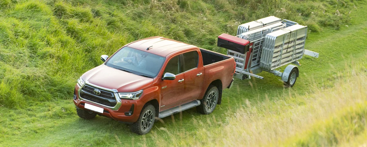 Toyota Hilux towing a trailer
