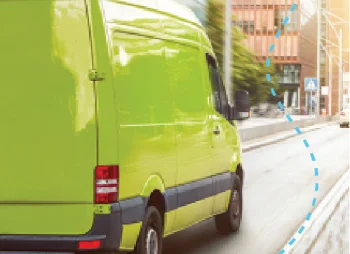 back of a green van